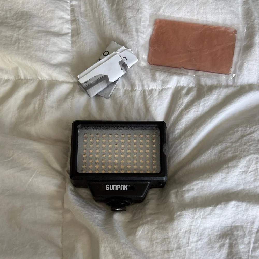Sunpak Black LED Camera Video Light with Diffuser Filter